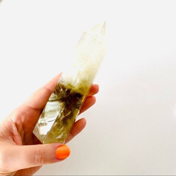 Citrine Polished Genuine 5” Crystal Point Boho Gypsy Meditation Yoga Gemstone - Picture 2 of 5